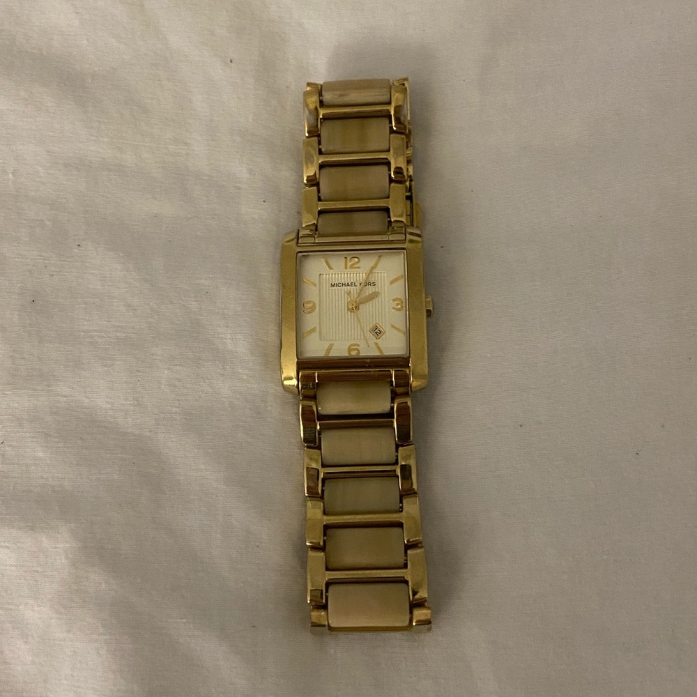 Michael Kors gold watch with square face